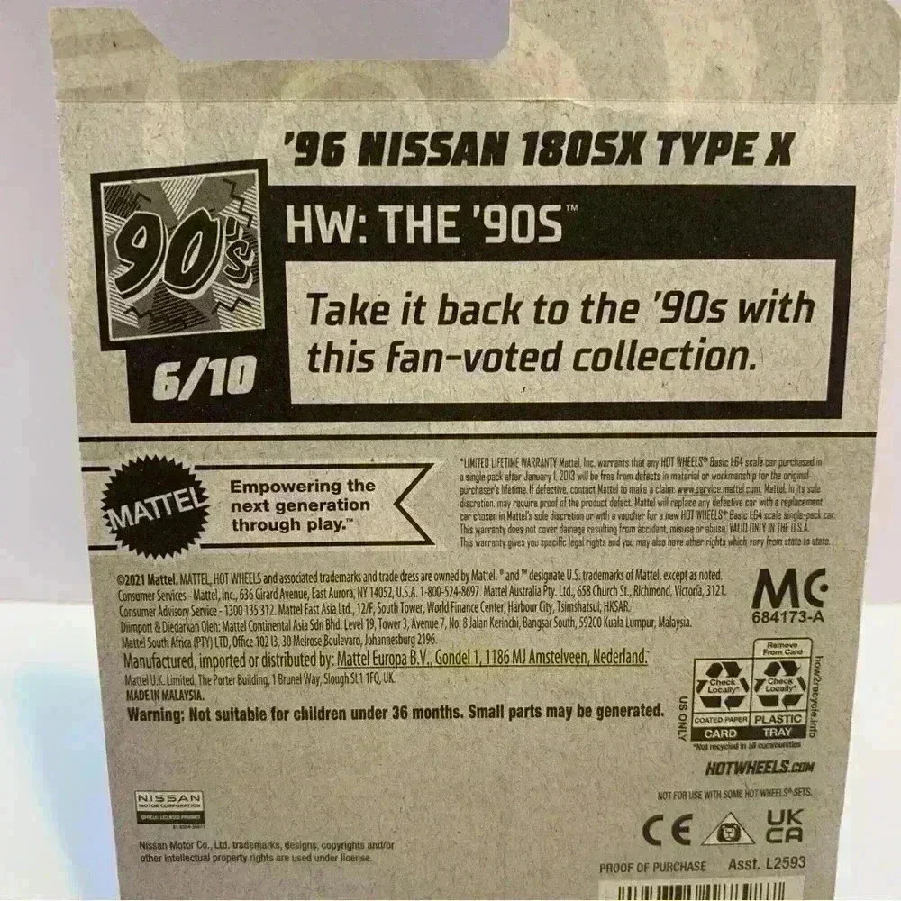 2024 Hot Wheels '96 NISSAN 180SX TYPE X Case M HW:THE 90s 211/250 - Picture 9 of 16